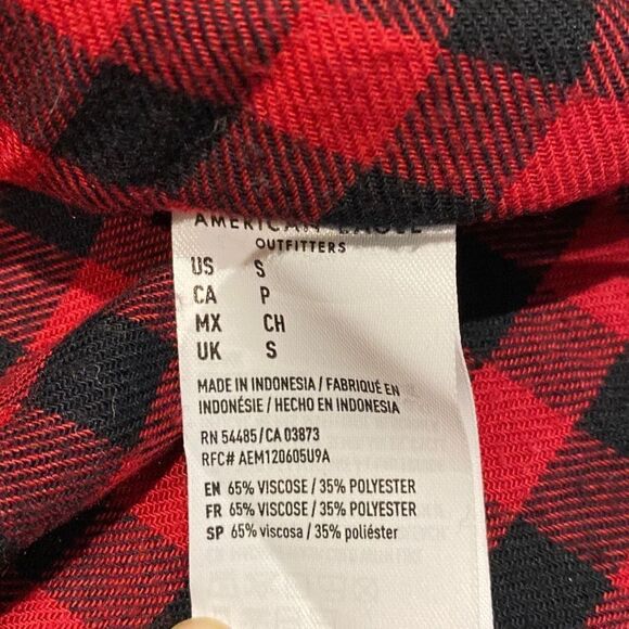 American Eagle Ahh-Mazingly Soft Buffalo Plaid Flannel - Size S - Picture 4 of 8